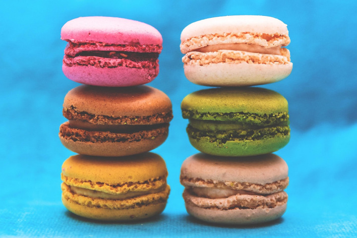 macarons colorful pastel